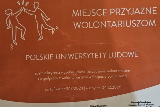 Miejsce Przyjazne Wolontariuszom - UL Radawnica