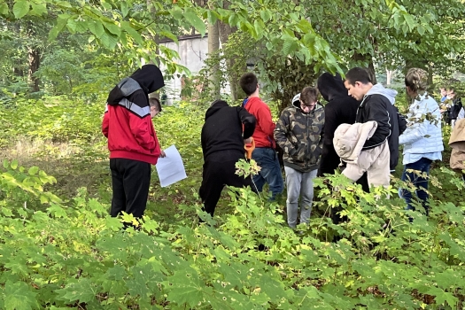 Wolontariusze pomagają odnowić zabytkowy park w Radawnicy